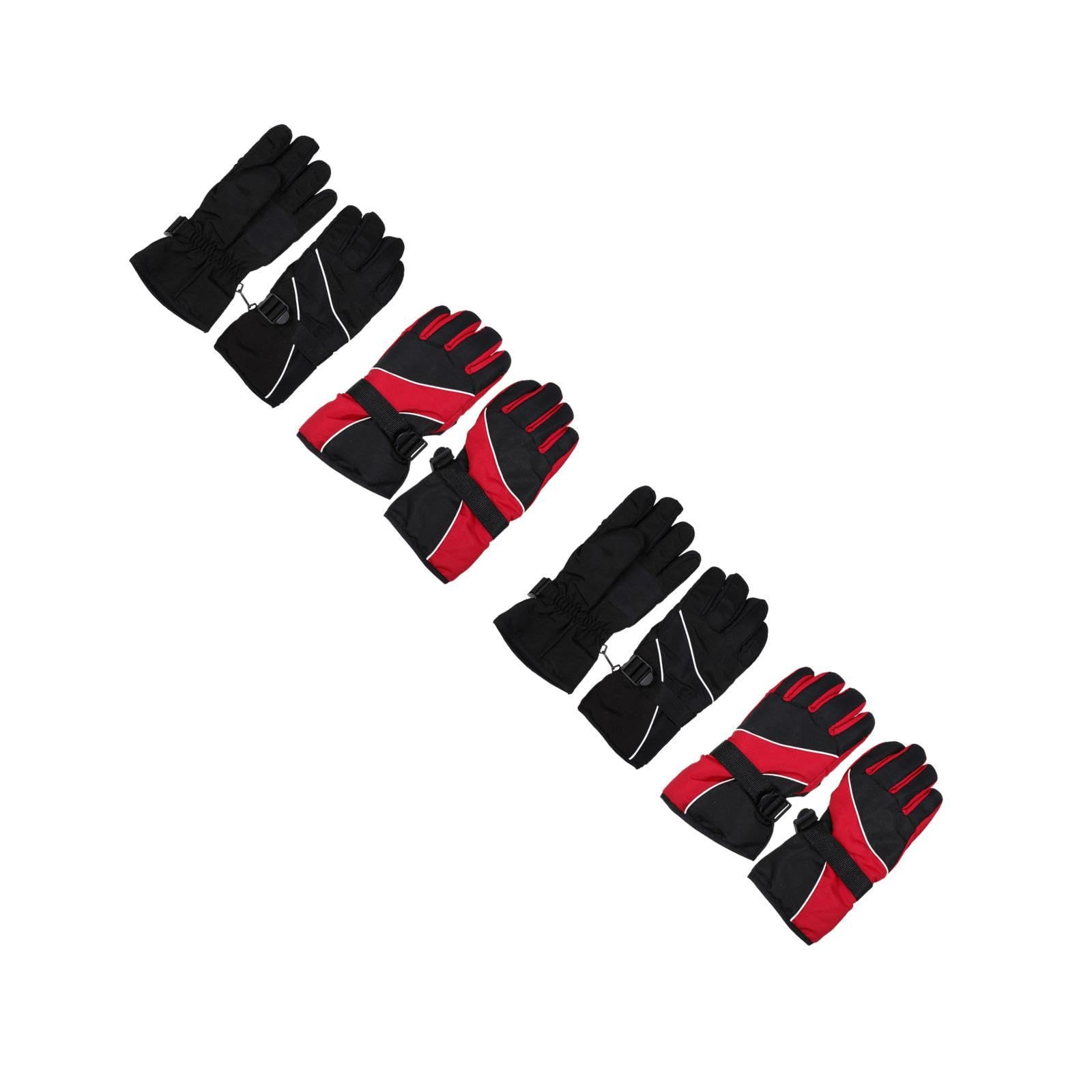 SOIMISS 4paare Unisex Winterhandschuhe wasserdichte Und rutschfeste Skihandschuhe Für Outdoor-aktivitäten Warm Und Strapazierfähig Zum Radfahren Laufen Und Skifahren