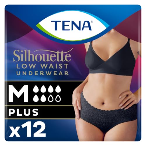 Tena Silhouette, Noir, Niedrige Taille, Größe L, 27 Höschen – Ansicht 1