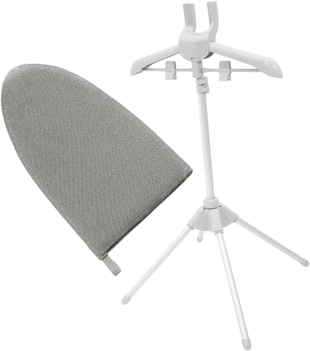 OUNONA 1Set Garment Drying Rack with Handheld Ironing Board Steamer Stand for Home Travel and Hotels Convenient Hanger for Steaming Clothes Space Saving Design