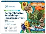 5Strands Food Intolerance, Environmental & Heavy Metal Sensitivity, and Nutritional Imbalance Test for Adults & Kids, 1119 Items Tested, Gut Health Test, Hair Analysis, Results in 4 Days