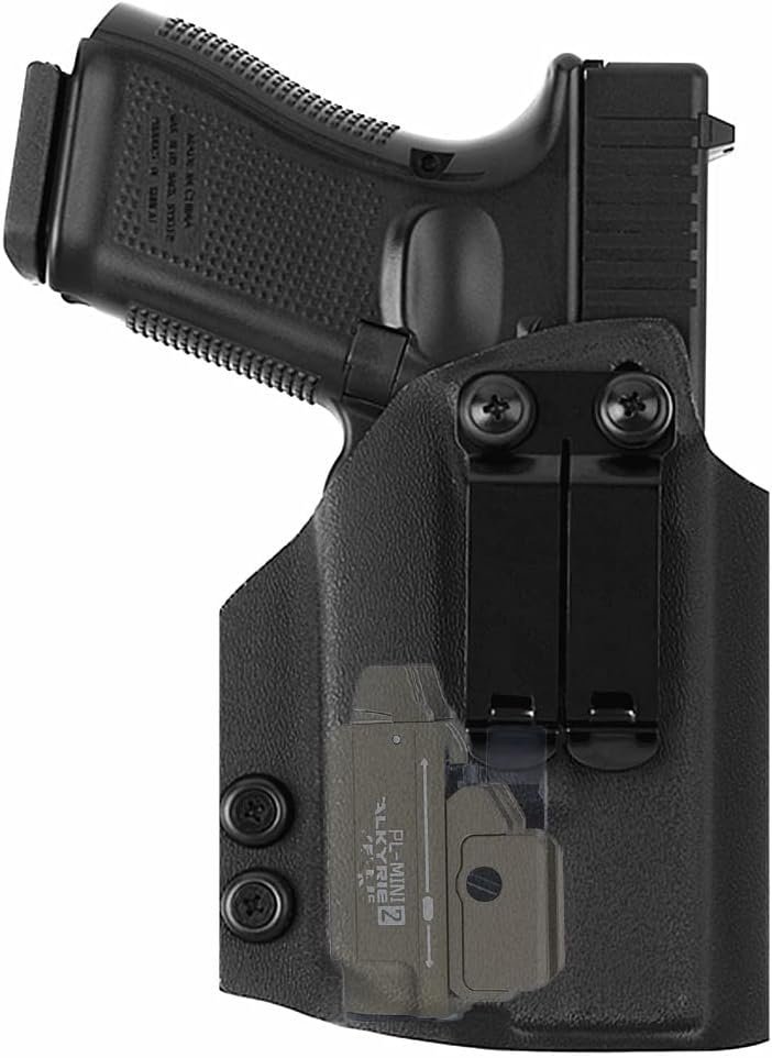 kydex IWB Holster for Glock 17 19 45 MOS Taurus G2C G3C G3 Toro Springfield Hellcat with Olight PL-Mini 2 Valkyrie 600 Lumens Tactical Flashlight red dot Optics RMR Cut…