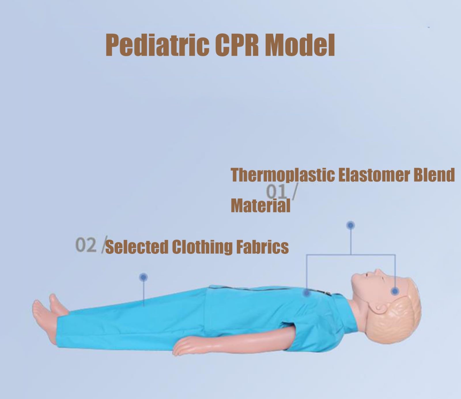 Reanimationspuppe für Kinder: Ganzkörper-Reanimationstraining mit Erste-Hilfe-Übungspuppe für Forschungszentren und die Krankenpflegepraxis A