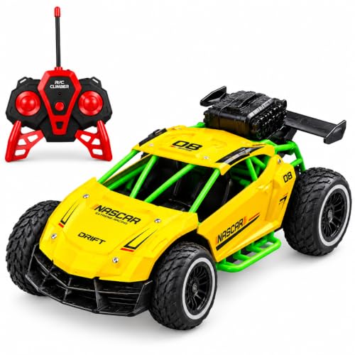 Image of Rechargeable RC Racing Car for Kids, 1:16 Scale Remote Control Sports Car with 2.4GHz, High Speed Racing Toy Car with Durable Rubber Tyres, USB Charging Cable (Color as Per Stock)