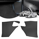 Cartist アルファード40系 ヴェルファイア40系 キックガード トリムカバー フットサイド レストペダルサイドキックガード プロテクター ALPHARD VELLFIRE 40系 2023年6月-現行 カスタム 車種専用設計 保護マット 汚れ防止 キズ防止 蹴り防止 アクセサリー 内装 カスタム ハーツ PVCレザー 2PCSセット（カーボン調）