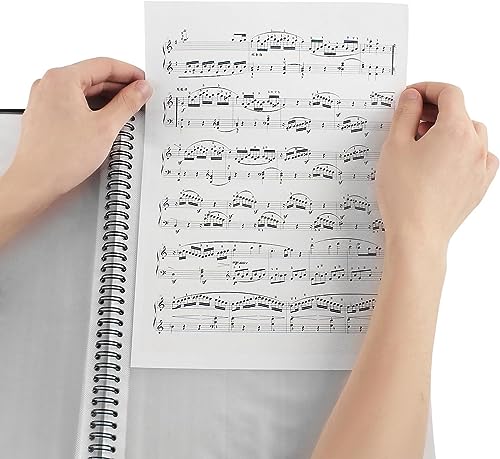 60 Pocket Presentation Book with Clear Sheet Protectors, A4 Portfolio Folder Binder Display 120 Pages Bound Thickened Sheet Protectors Binder for Children Artwork Sheet Music Diamo image 6