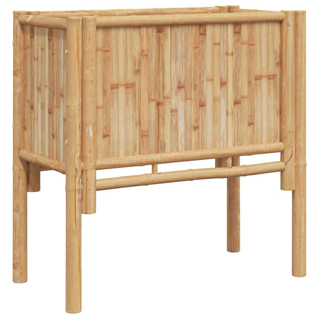 Podwyższona grządka brązowa 70 x 35 x 70 cm bambus