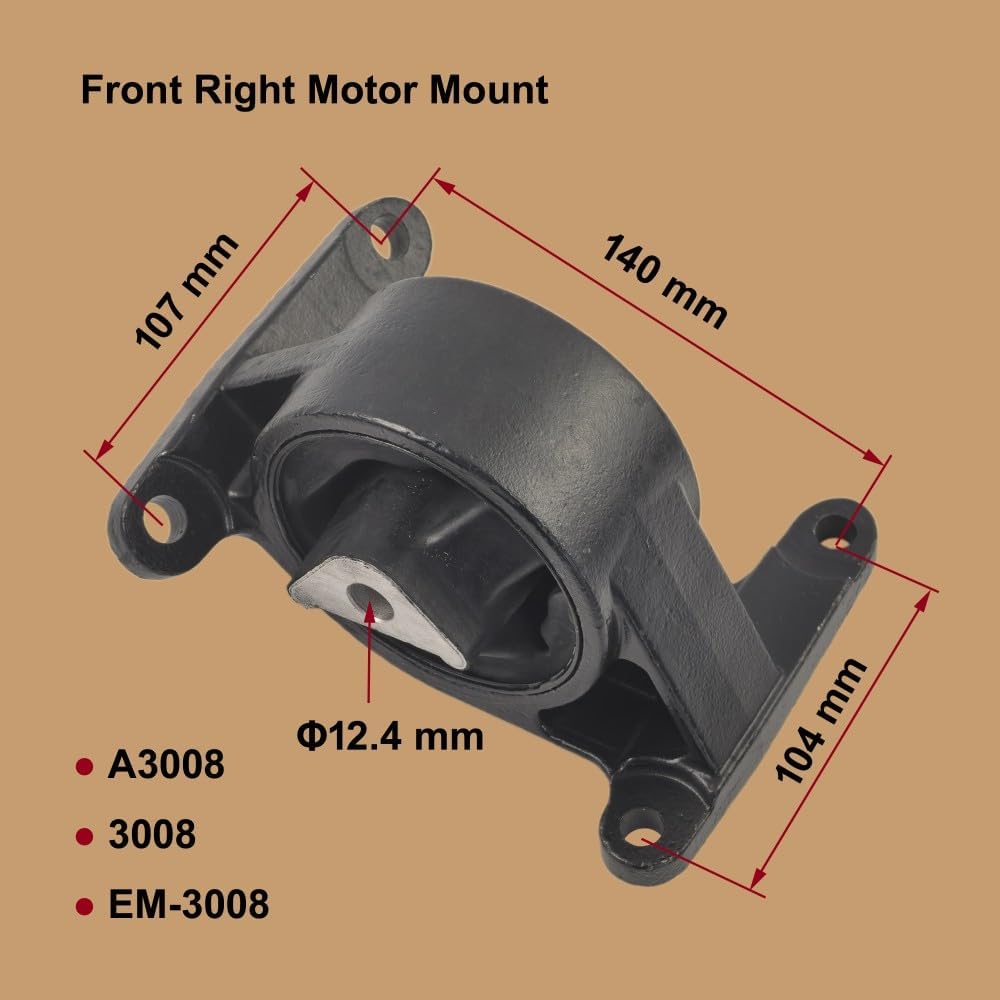 3PCS Engine Motor & Trans Mount Set Compatible with 1999-2004 Jeep Grand Cherokee 4.7L AWD with Automatic Transmission Mount for EM-3013, EM-3012, EM-3008, A5281, A5282, A3008