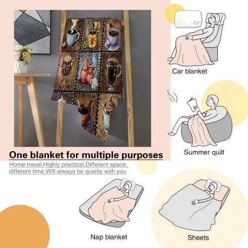Manta Polar 220 x 240 Bebida Colorida, Mantas para Cama 105 de Franela Cálida y Cómoda para Niños y Adultos, Mantitas para Sofá Reversible para Cubre Sofa Colchas, Fácil de cuidar_j743