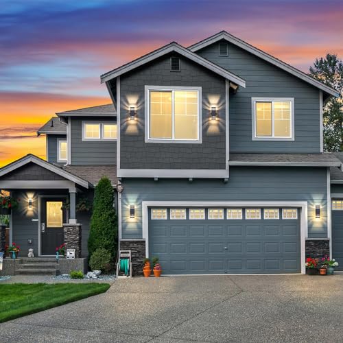 LED Wandleuchte Wandlampe aussen - IP65 Außenlampe Aussenlampe Wand, GU10 Up Down Außenleuchte Außenwandleuchte 3000K, Aussenleuchte Außenbeleuchtung Hauswand Terrasse Haus, Anthrazit Grau – Bild 5