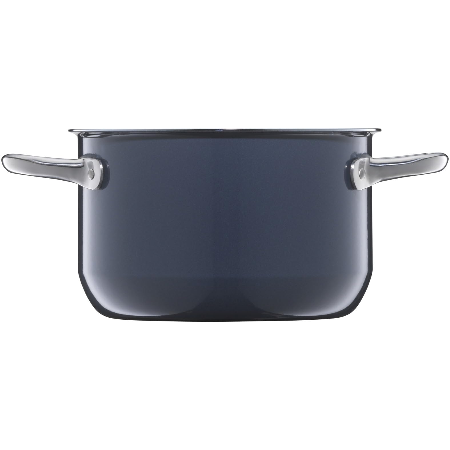 WMF Fusiontec Inspire Petite marmite en céramique high-tech résistante aux rayures, non revêtue, avec couvercle en verre, 1,3 l, 16 cm, bleu foncé, fabriquée en Allemagne