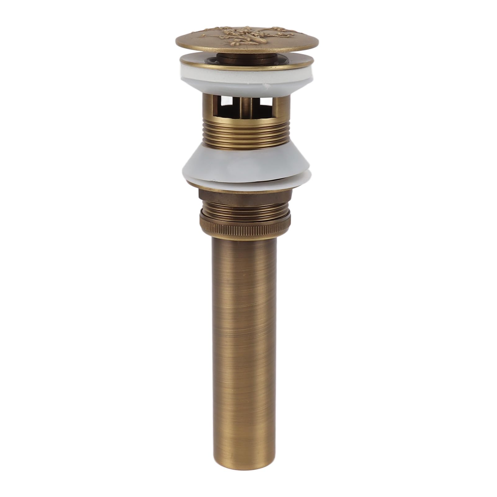 Zestaw odpływowy zlewu zbiornika, wysuwany korek odpływowy, mosiężny korek odpływowy, średnica rury 32 mm, sitko odpływowe do zlewu łazienkowego (z otworem)