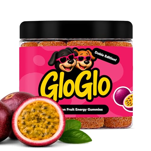 Image of GloGlo Dextrose Energy Chews | Glucose Gummies for Running, Cycling & Endurance | Fast Glucose Gel Packs Alternative for Long Runs & Rides | Running Gummies Built for Athletes | Vegan, Gluten Free (25 Gummies, Dobie X Passionfruit)