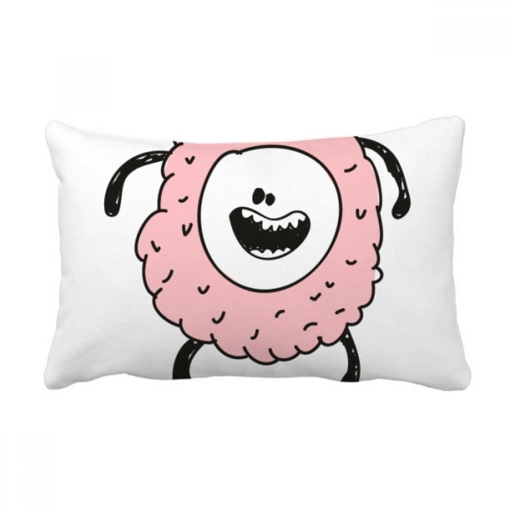 Coussin Alien Rose Cyclope 40x60 cm oreiller lombaire de canapé multicolore