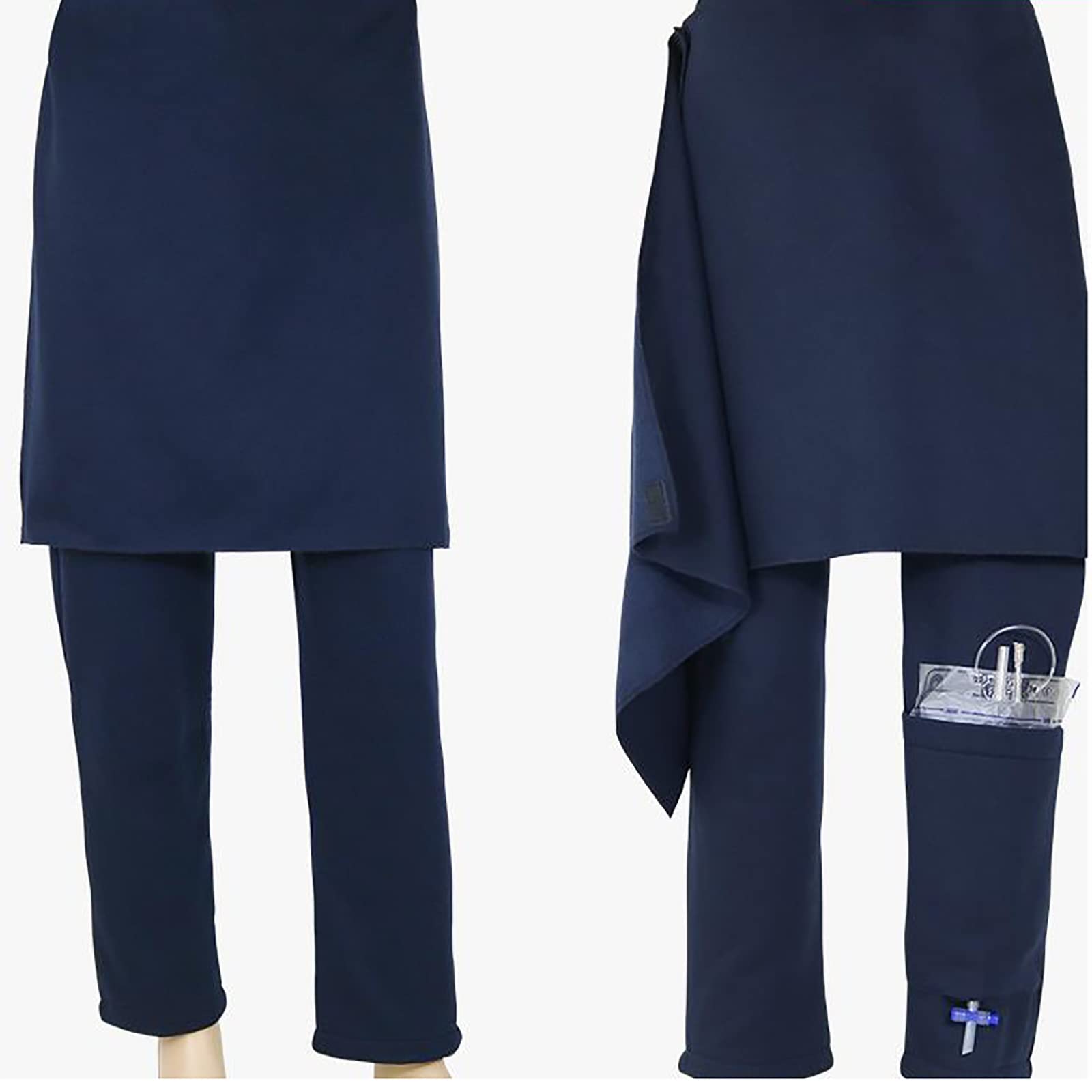 Pantalones de Bolsa de Pierna de catéter, Soporte de Bolsa de Pierna para Hombres/Mujeres, catéteres suprapúbicos y biliares con Capacidad para Bolsas de Pierna de 2000ml