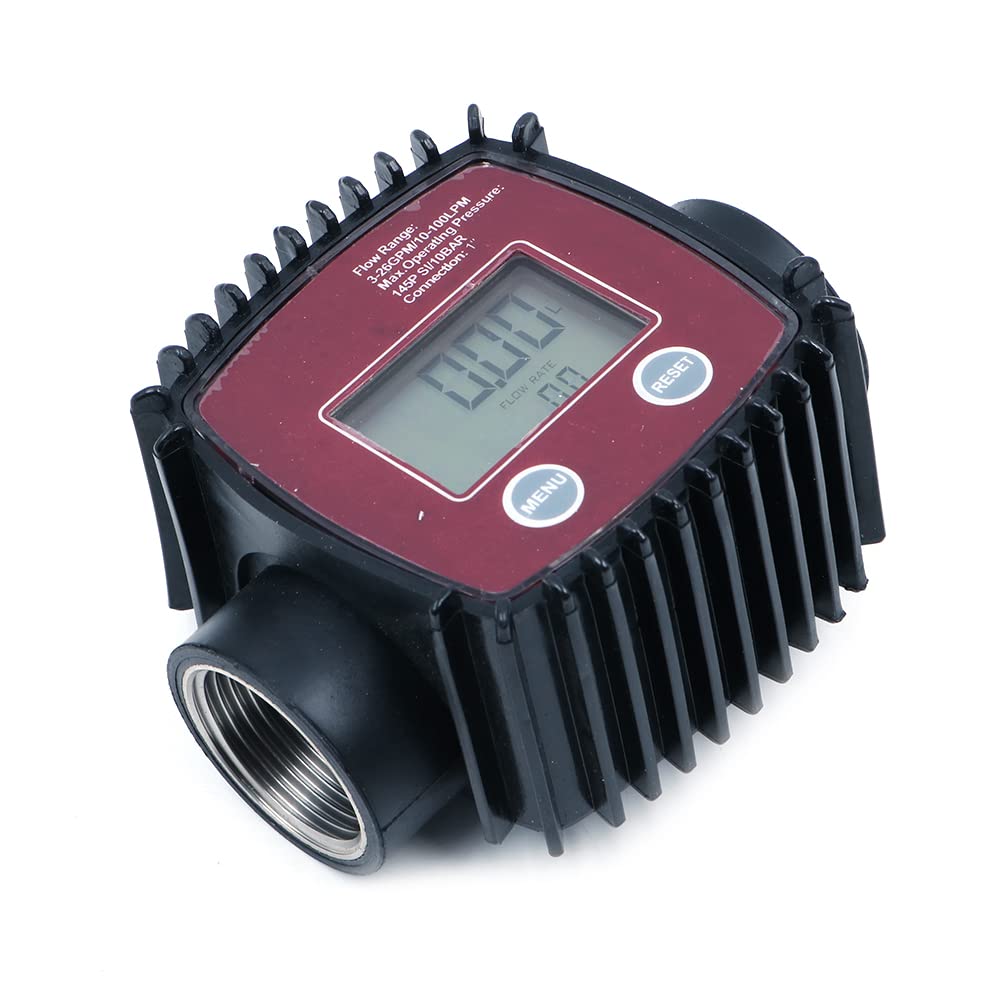 NUZAMAS Misuratore di portata digitale a turbina 1" filettatura interna acqua liquida diesel