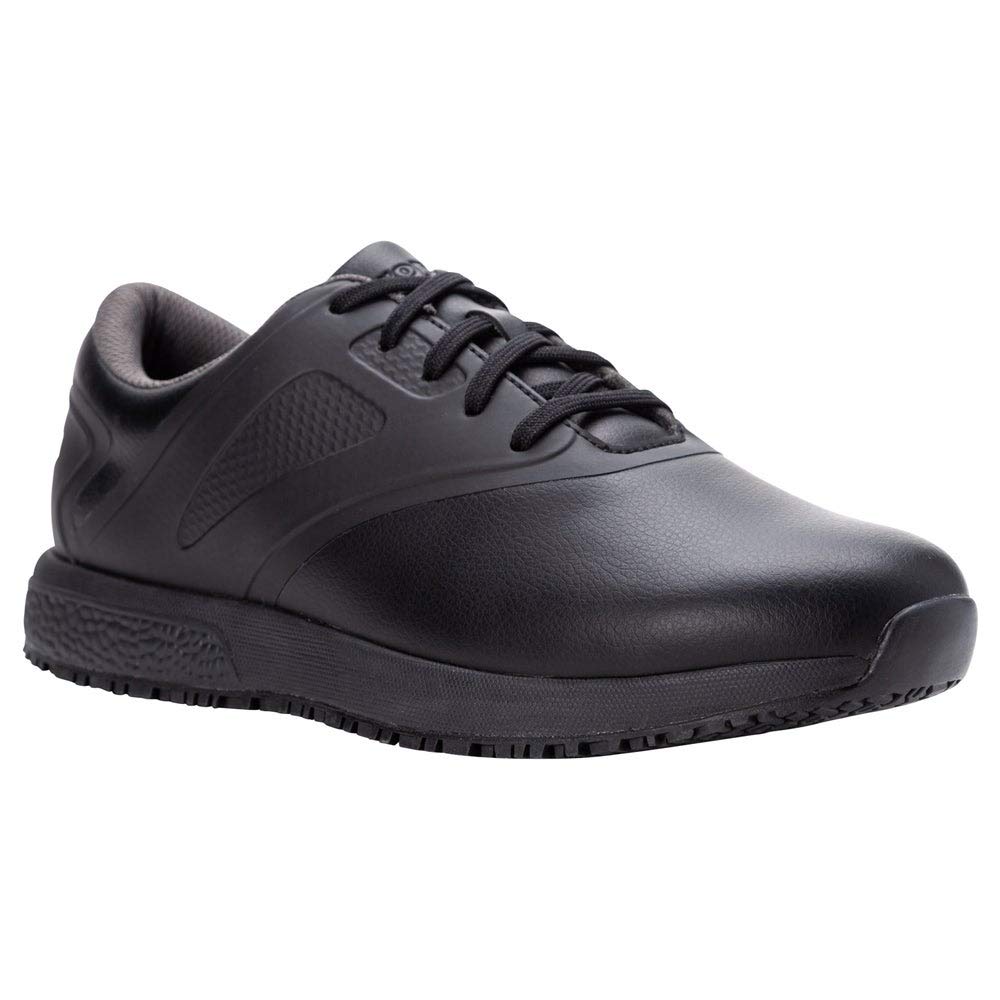 Propet Mens Slater Food Service Shoe, Black, 7 Wide