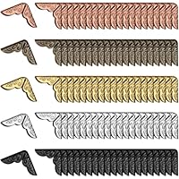 NOPKESV 100 Stück Bucheckenschutz, Dreieckiges Kantendekor Für Bücher, Buchschutzecke, Metalleckenschutz, Fotoecke Für Scrapbooking