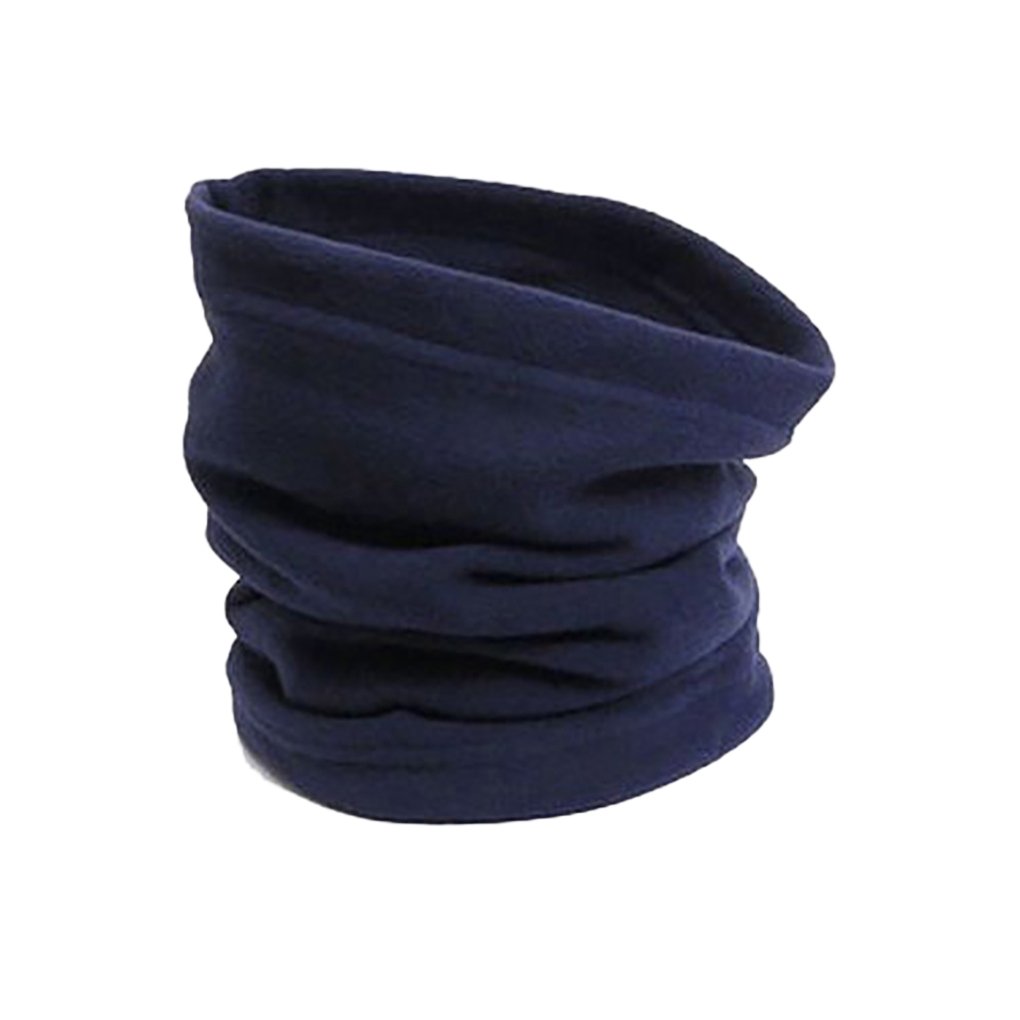 Gemini_mall® Winter Warm Outdoor Thermal Warmth Snood Neck Warmer Gaiter Multi Use Outdoor Ski Beanie Hat (Navy Blue)