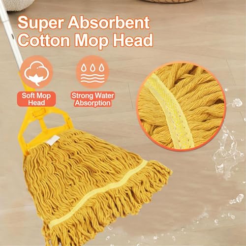 Fregona de tiras para cocinas y baños con mango de aluminio resistente 4