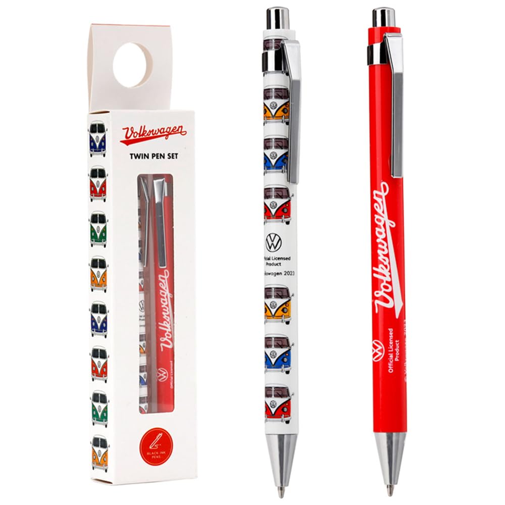 That's Crackers! Bright Volkswagen Camper Pens | Twin Pen Set | Boxed Gift for Men