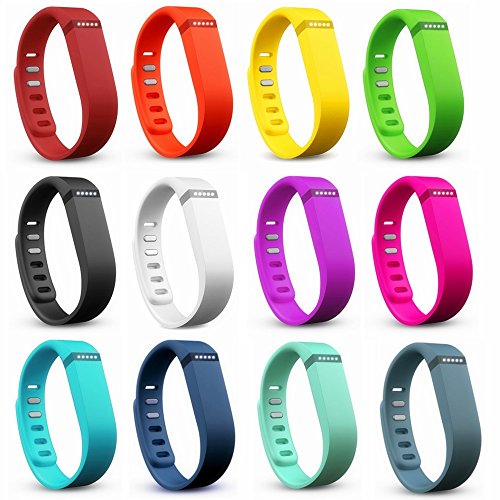 Dunfire Replacement Bands with Metal Clasps for Fitbit Flex Wireless Activity Plus Sleep Tracking Bracelet/Sport Wristband/Sport Arm Band/Pedometer