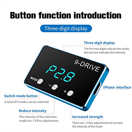 Qfansi 9 Drive Throttle Response Controller Electronic Pedal Racing Accelerator For NISSAN Frontier Titan Trucks JEEP Wrangler JL Gladiator JT DODGE RAM 1500