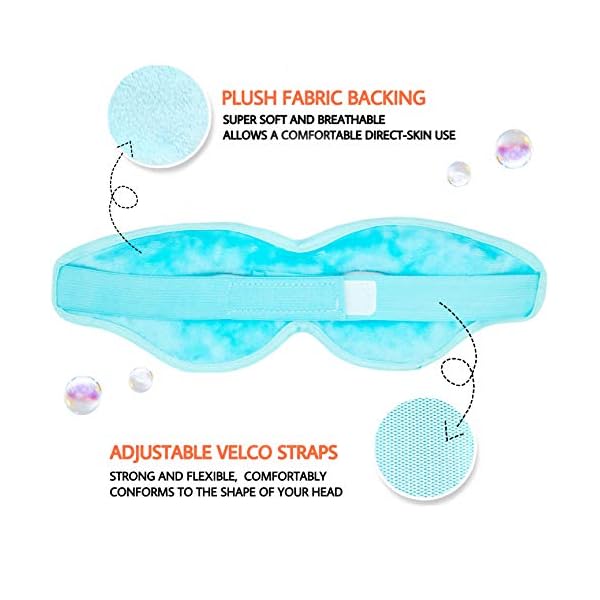 Gel-Beads-Eye-Mask-3D-Sleep-Mask-Cooling-Eye-Mask-Reduce-Puffy-Dark-Circles-Migraines-Headaches-Stress-Relief-3D-Contoured-Cup-Blindfold-Eye-Mask-Ultra-Lightweight-Comfortable-Sleeping-Mask-Gel-Eye-Ma Cooling Eye Mask + 3D Sleep Mask, Cooling Eye Mask Reduce Puffy Dark Circles Migraines Headaches Stress Relief, 3D Contoured Cup Blindfold Eye Mask Ultra Lightweight & Comfortable Sleeping Mask