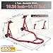 Donext Motorcycle Stand 850LB Sport Bike Rear Wheel Lift Swingarm Paddock Stands Red, U+L
