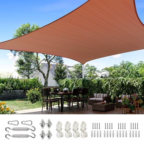 Quictent 20x26ft Sun Shade Sail for Patio, 185GSM Heavy Duty Rectangular Outdoor Sunshades UV Block Outside Canopy Cover for Backyard