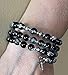 Glass Wrap Rosary Bracelet with Cross