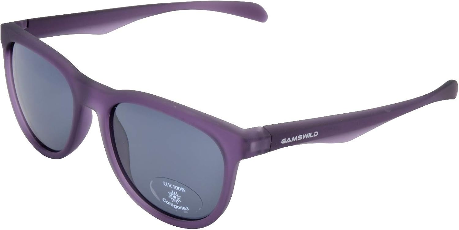 Gamswild Gafas de sol WM7526 GAMSSTYLE Moda Gafas Mujer Hombre Semitransparente Verde Morado Gafas de Marca