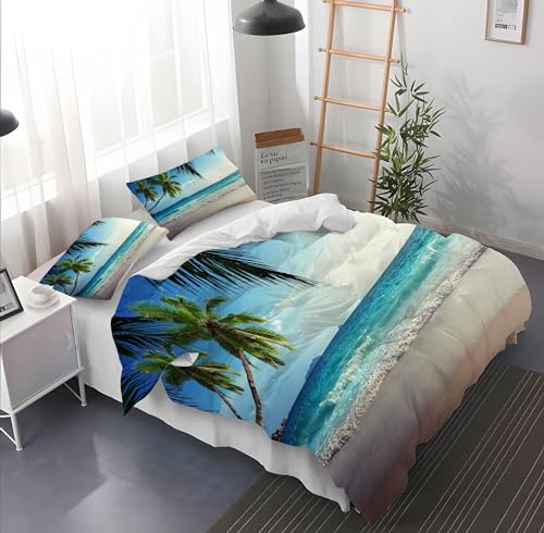 Housse de couette 240x260 beach grand lit contre les allergies