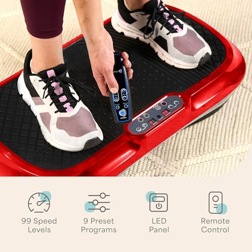 Image of Lifepro Waver Vibration Plate Exercise Machine - High-Intensity Vibration Plate for Lymphatic Drainage - Full-Body Workout Vibrating Platform with Loop Bands - Fitness Equipment for Strength & Toning