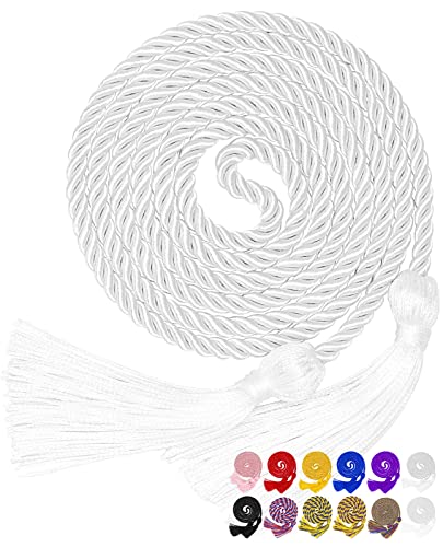 Graduation Honor Cord with Tassels for Grad Days and Graduation Students (White)