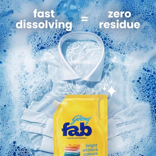 Image of Godrej Fab Liquid Detergent Refill Pouch for Machine & Bucket Wash - 850ml /950ml