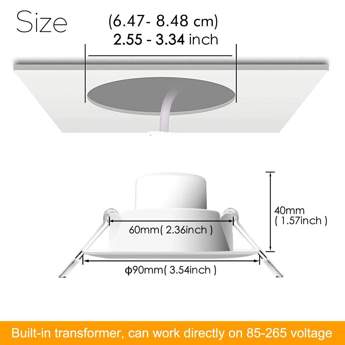 iLC LED Recessed Ceiling Lights, 8W Colour Changing RGB, 3 Inch Spotlights Round Panel Downlights Warm White 2700K, 12 Colours 2 Modes Timing with Remote Control (4 Pack)