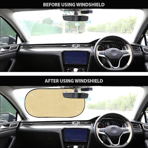 Image of ALLEXTREME Universal Car Curtains Sun Shade Cover Interior Accessories for UV Rays Protection 4 Side & 1 Rear Windows Baby Sunshade Compatible with SUVs and All Cars (Pack of 5, Beige)