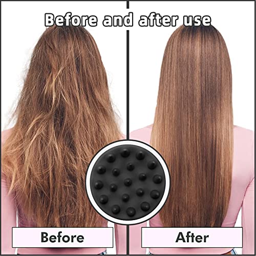 Massaggiatore Cuoio Capelluto, Massaggiatore Capelli in Silicone, Shampoo a Secco, Spazzola Capelli ricci e lisci, Pulizia profonda e Esfoliazione Delicata, Stimola la Crescita Capelli - immagine 4