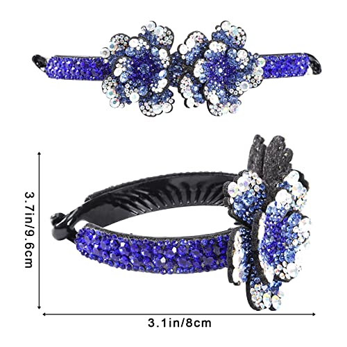 Pince à cheveux extensible en strass pour un chignon parfait - 2