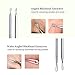 pureGLO Blackhead Remover Tool Kit - Professional Curved Blackhead Tweezers Stainless Steel Pimple Extractor Set for Comedone/Whitehead/Acne/Blemish with Leather Carrying Case
