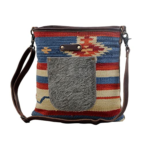 Myra Bag Western Leather Shoulder Bag for Women - Upcycled Canvas Crossbody Bag Pursuasive2