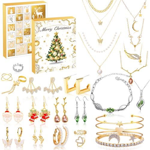Adventskalender Schmuck, Schmuck Adventskalender 2024 Frauen 24...