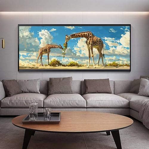 Diamant Art Crafts Maison Décor Girafe XXL 5D peinture strass complet