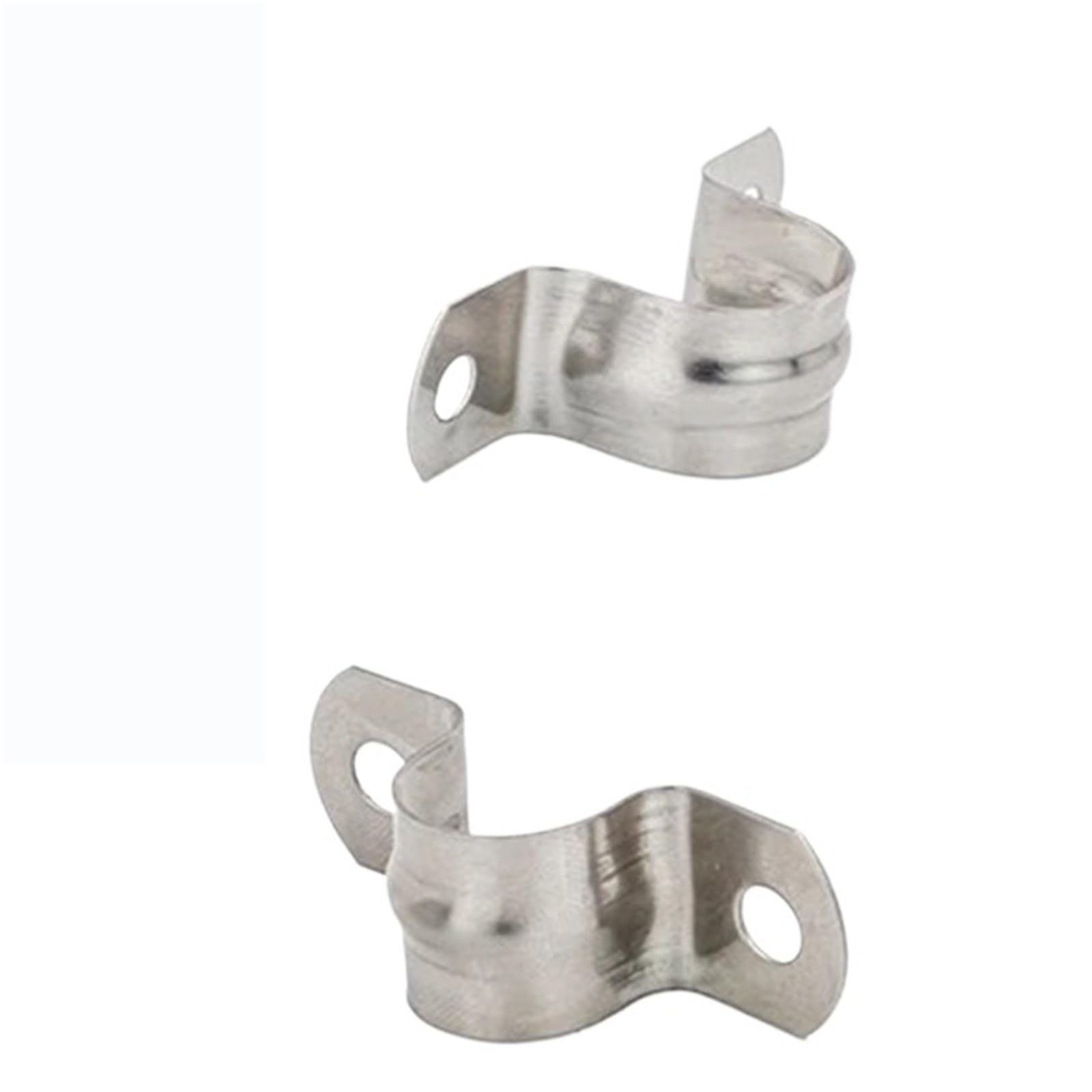 U Shape Pipe Clamp 160Pcs Pipe Straps U Clamp Bracket Tube Strap 8mm-32mm Stainless Steel Two Hole for PVC