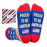 HAPPYPOP American Flag Gifts - American Patriots Republican Gifts for Men Women, USA Patriotic Socks, 4th of July Socks