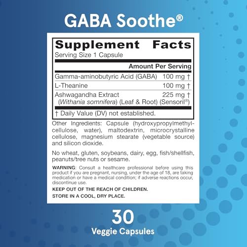 Jarrow GABA Soothe, for Relaxation & Occasional Stress, 30 Capsules - image 6