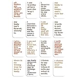 Ritzy Rose Body Positive Affirmation Cards - Motivational Deck of 16 Self Love and Recovery Cards for Women, Giftable Mental Health Mantras for Encouragement and Comfort - 4x6 Cardstock Giftable Deck