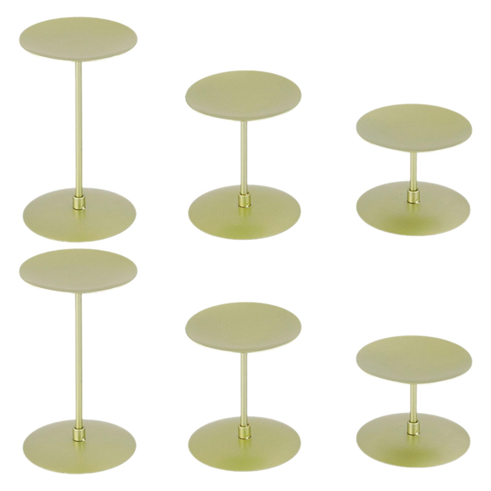 Nucelit 6pcs Gold Iron Holders Elegant Tealight Stand for Wedding Eye Catching Home Decors for Warm Atmospheres Iron Gold Candlestick