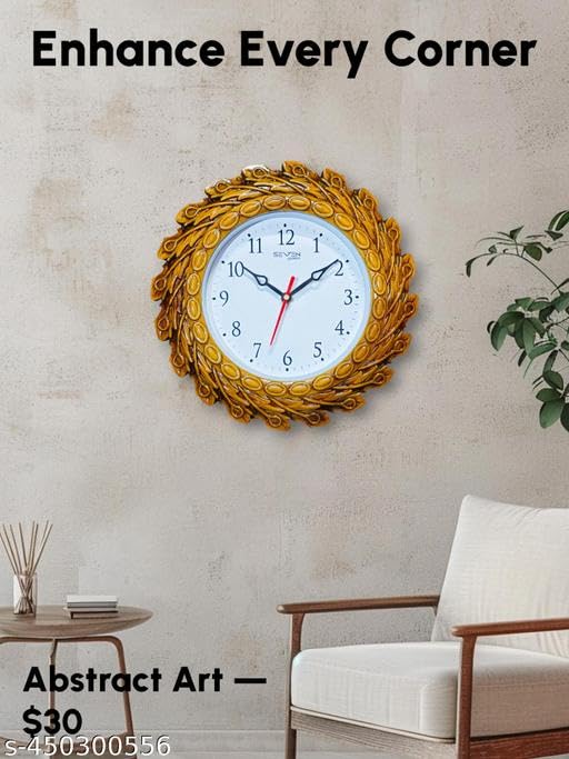 Image of Classic Wall Clock 10 Inch, Cola Color, Decorative Round Clock