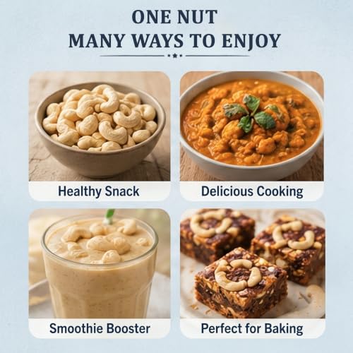 Image of W320 Whole Cashew 500gm | Premium Dry Fruits | Kaju | Crunchy Cashew Nuts